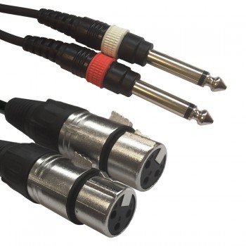 2 x XLR Female - 2 x 6,3 Jack Male