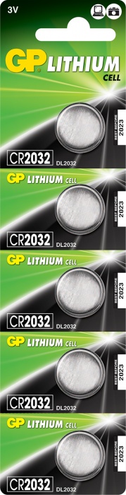 GP CR2032 Lithium Button Cells 5PK